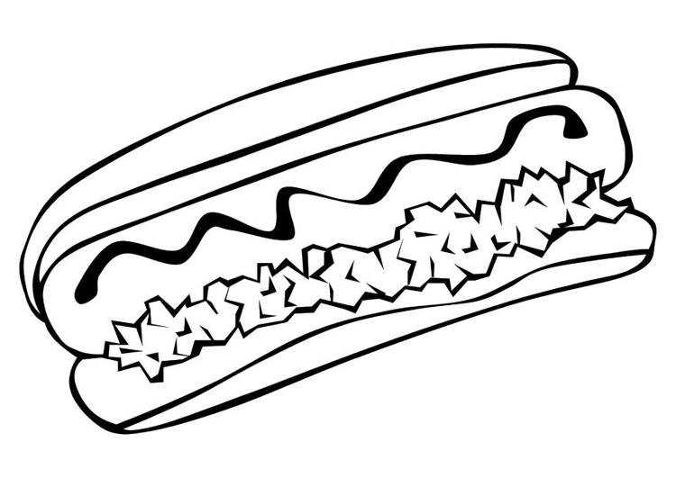 Disegno da colorare hot dog