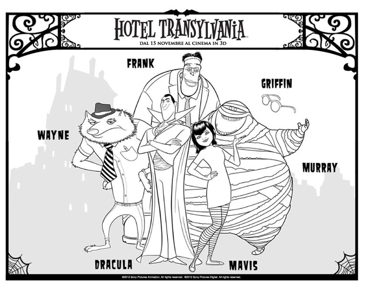 Disegno da colorare Hotel Transilvania