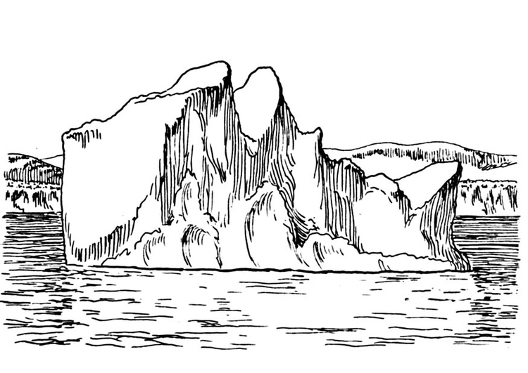 Disegno da colorare iceberg