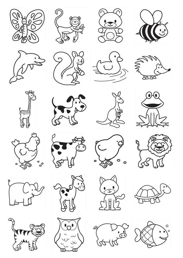 Disegno da colorare icone per bambini piccoli