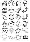 Disegni da colorare icone per bambini piccoli