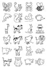 Disegni da colorare icone per bambini piccoli
