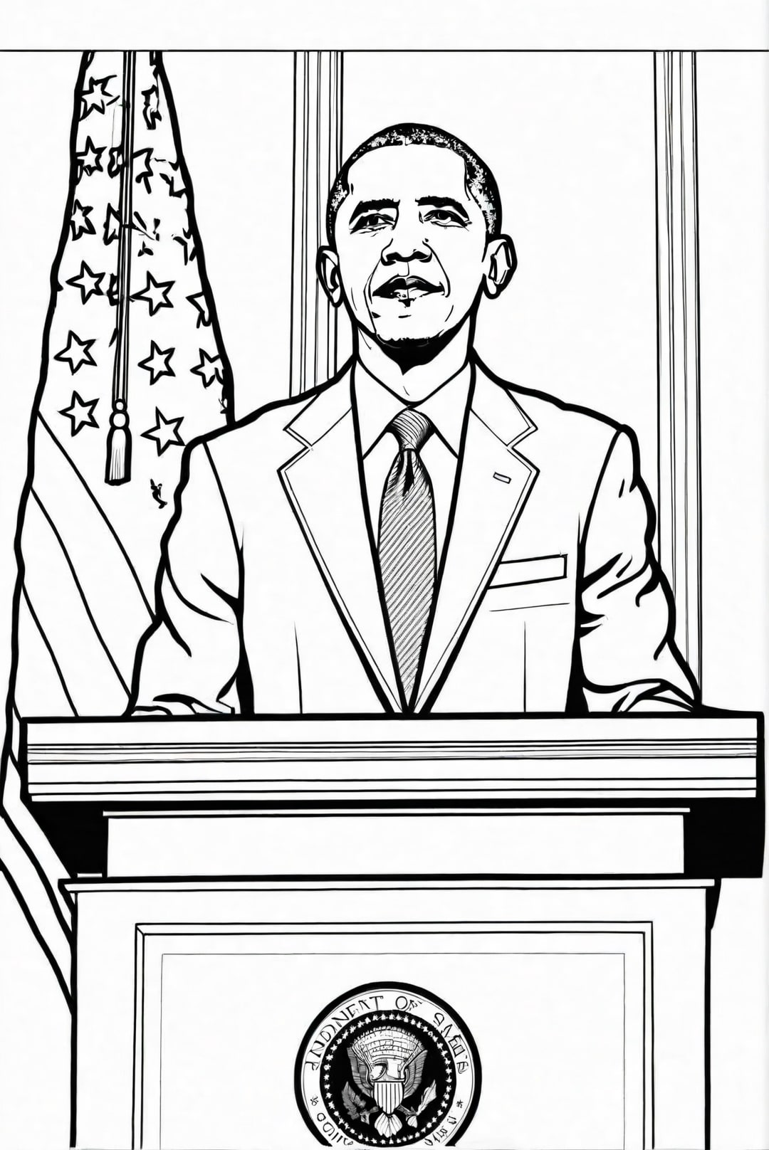 Disegno da colorare Il presidente Obama