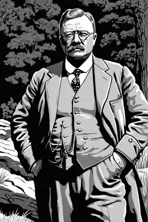 Il presidente Theodore Roosevelt nella natura