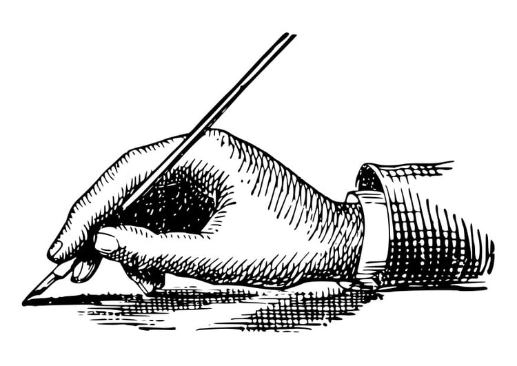 Disegno da colorare impugnare una penna