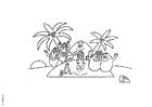 Disegno da colorare in vacanza