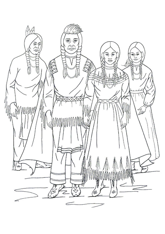 Disegno da colorare Indiani Nimipu