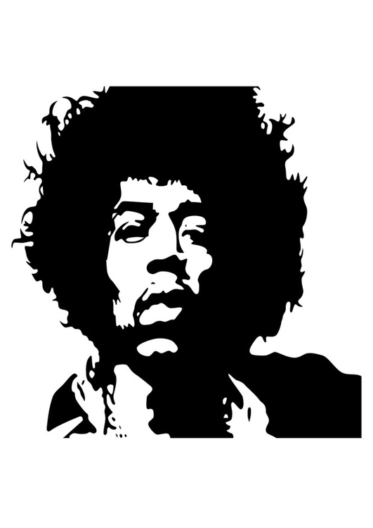 Disegno da colorare Jimi Hendrix