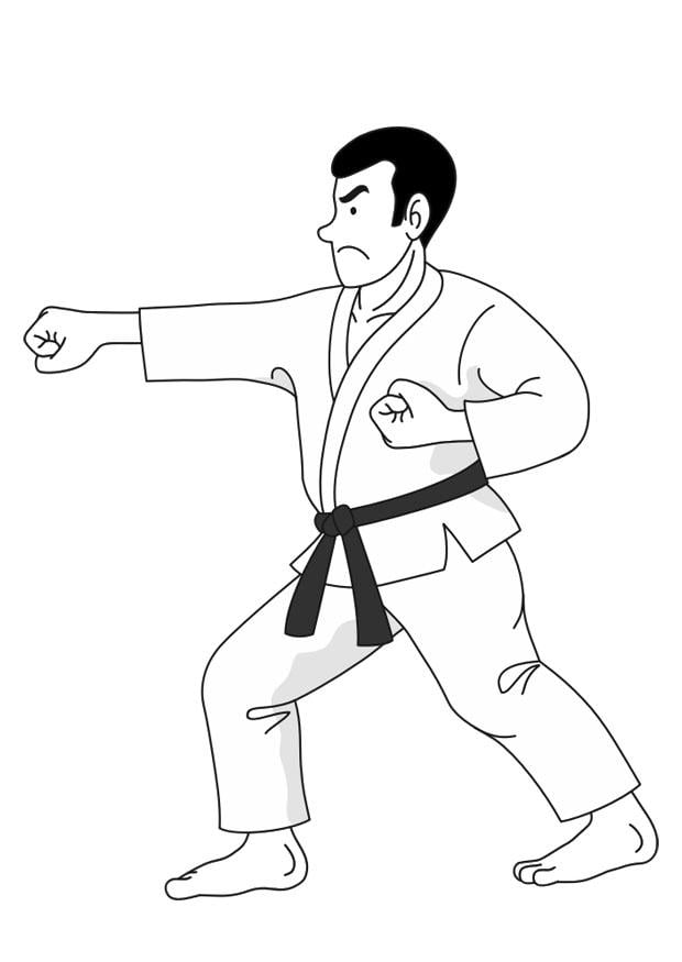 Disegno da colorare judo