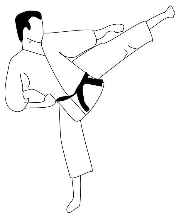 Disegno da colorare karate