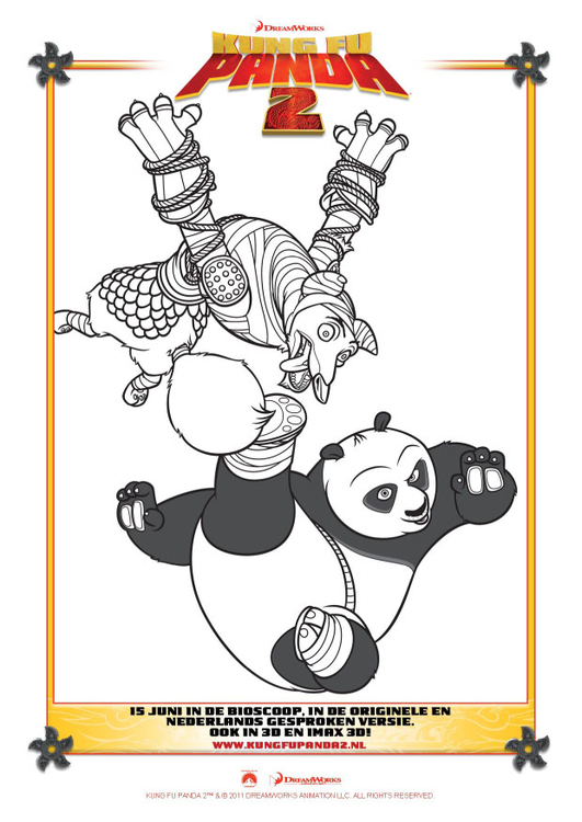 Disegno da colorare Kung Fu Panda 2