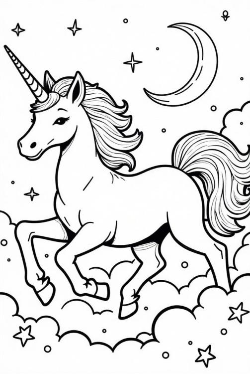 l&#39;unicorno galoppa nella notte