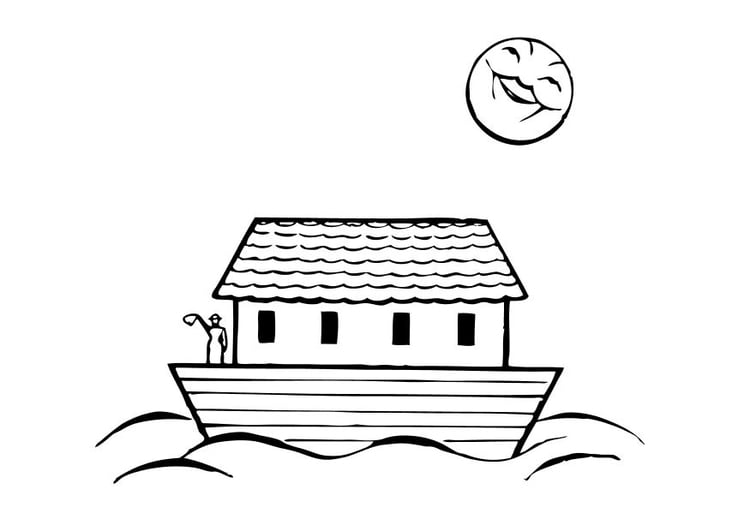 Disegno da colorare L'arca di Noe