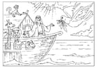 Disegno da colorare l'Arca di Noe