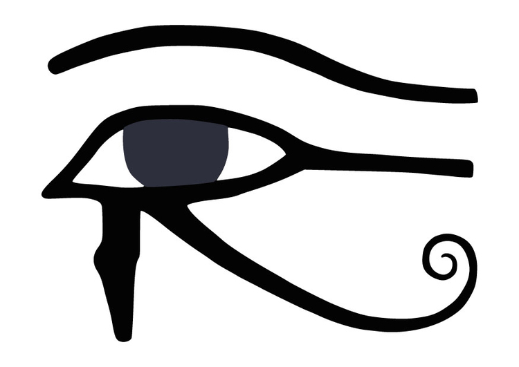 Disegno da colorare l'occhio di Horus