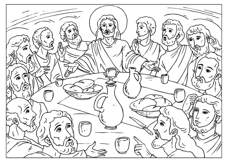 Disegno da colorare L'ultima cena