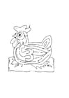 Disegno da colorare labirinto - gallina