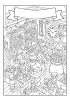 Laboratorio di Babbo Natale con l'elfo di Natale