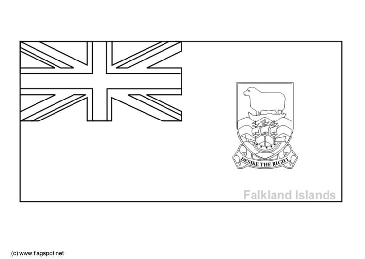 Disegno da colorare Le Isole Falkland