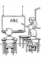 Disegno da colorare leggere in classe