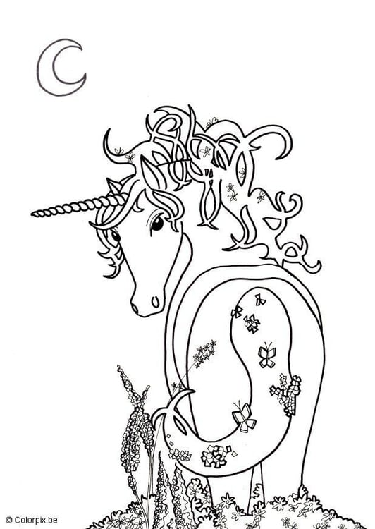 Disegno da colorare leocorno