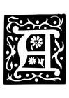 Disegni da colorare lettera decorativa -a