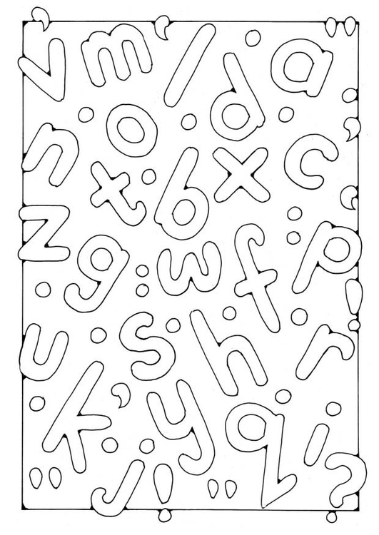 Disegno da colorare lettere