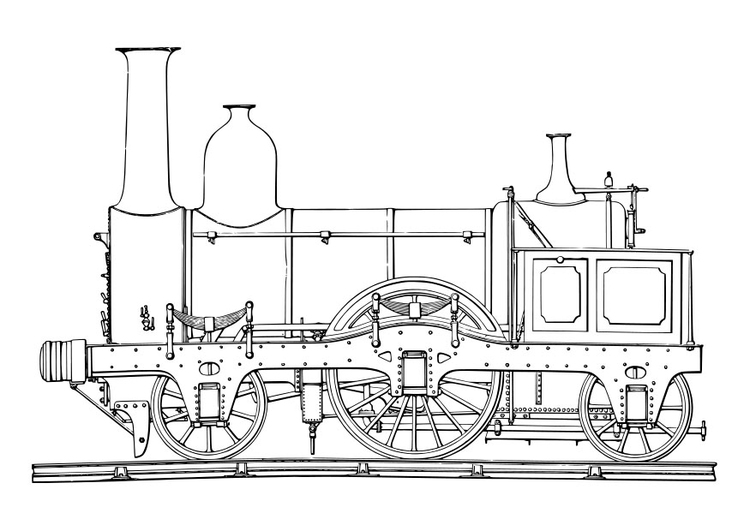 Disegno da colorare locomotiva a vapore