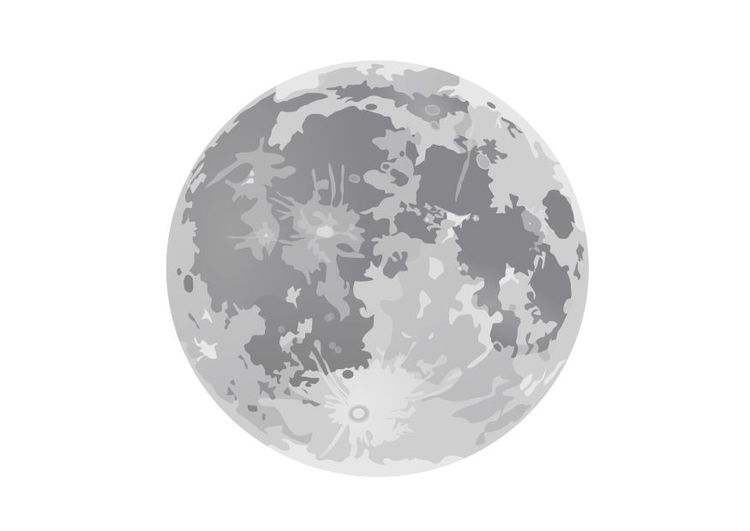 Disegno da colorare luna piena