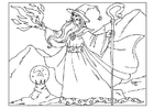 Disegni da colorare mago