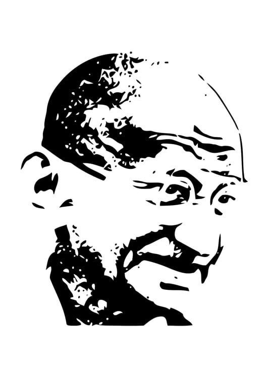Disegno da colorare Mahatma Gandhi