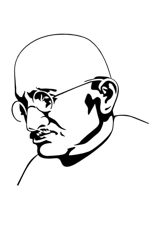 Disegno da colorare Mahatma Gandhi