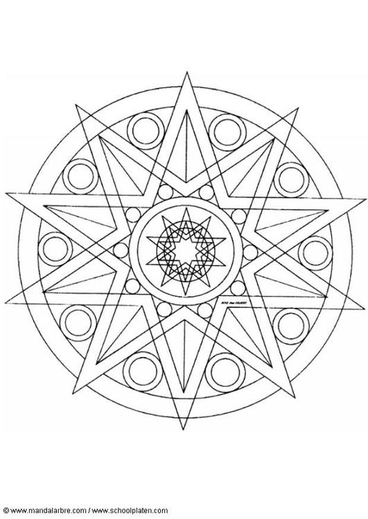 Disegno da colorare mandala - 1502a