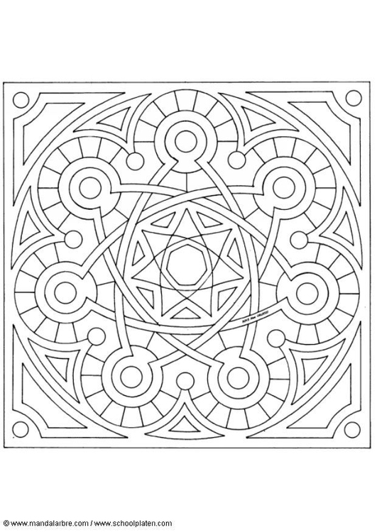 Disegno da colorare mandala - 1502b