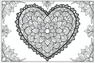 mandala a forma di cuore