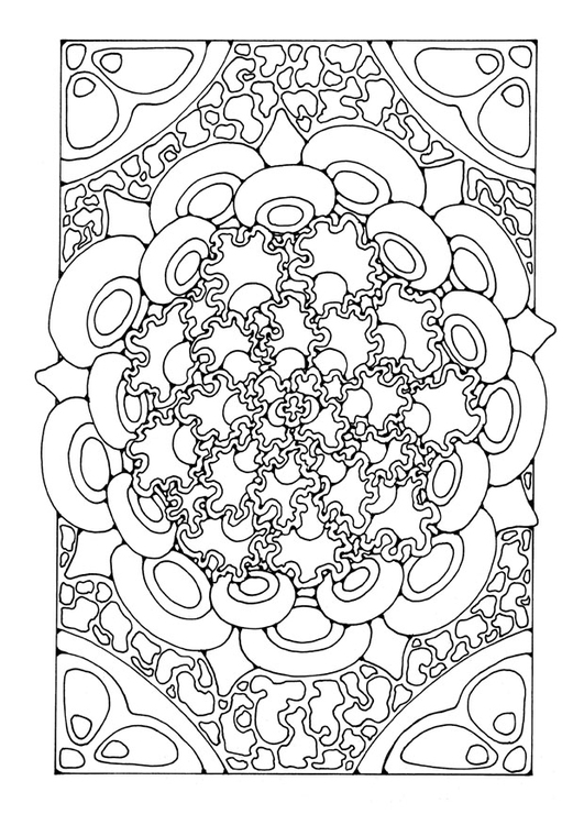 Disegno da colorare mandala a09