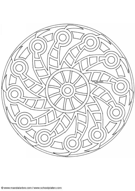 Disegno da colorare mandala C1