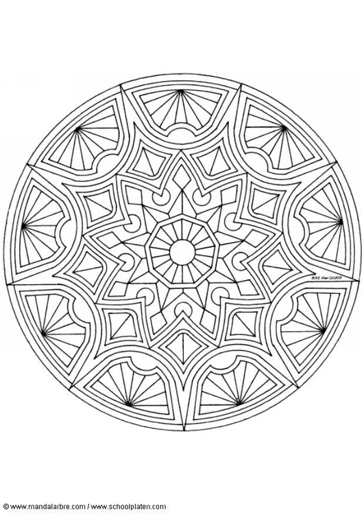 Disegno da colorare mandala C2