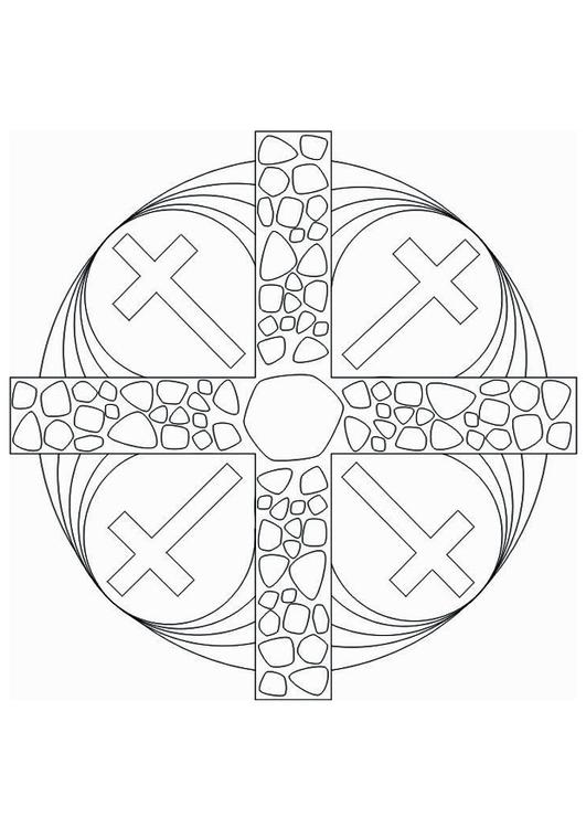 mandala croce