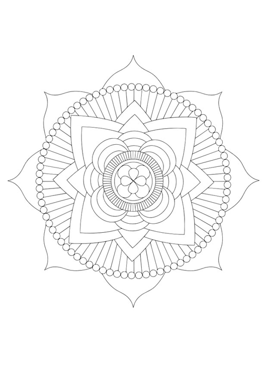 Disegno da colorare mandala - loto