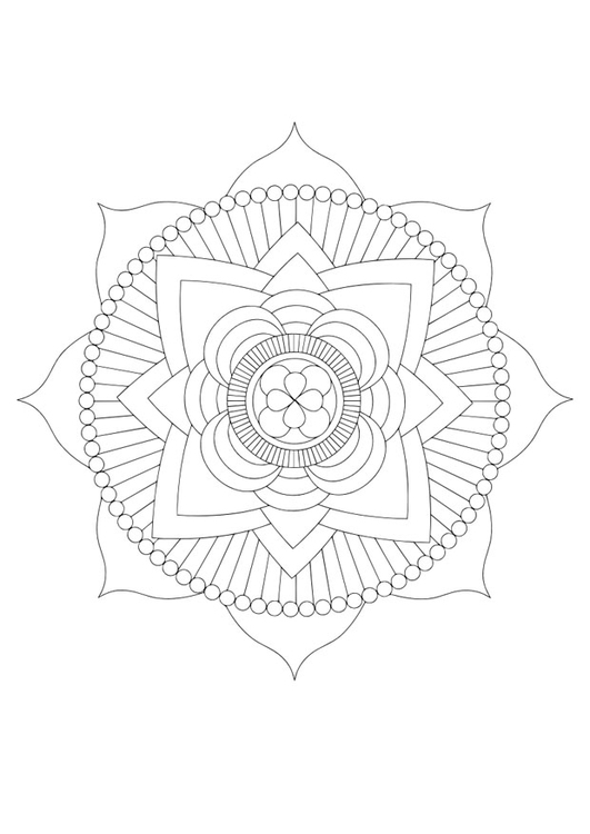 Disegno da colorare mandala - loto