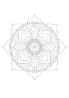 Disegno da colorare mandala - loto