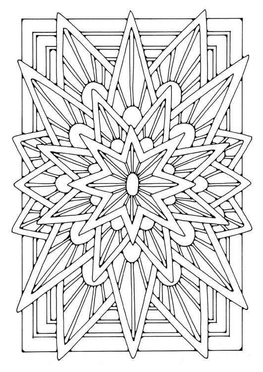 Disegno da colorare mandala - stella