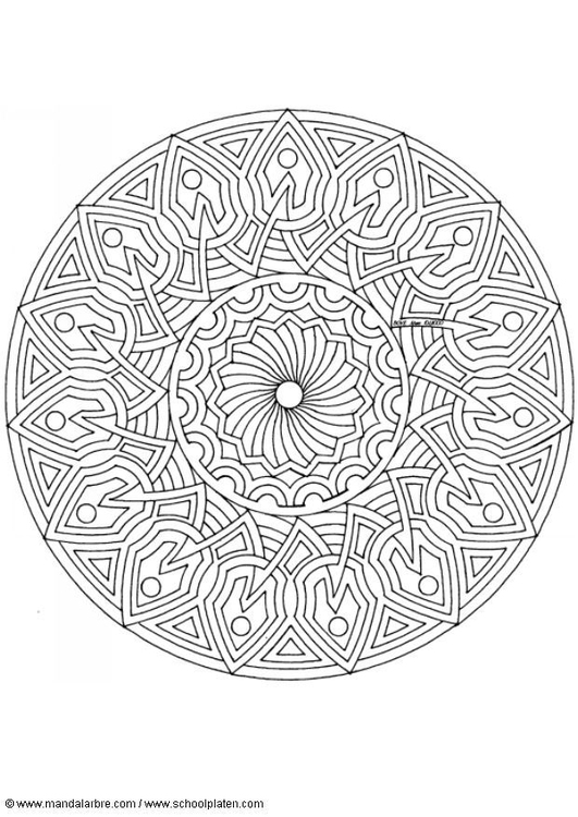 Disegno da colorare mandala W4