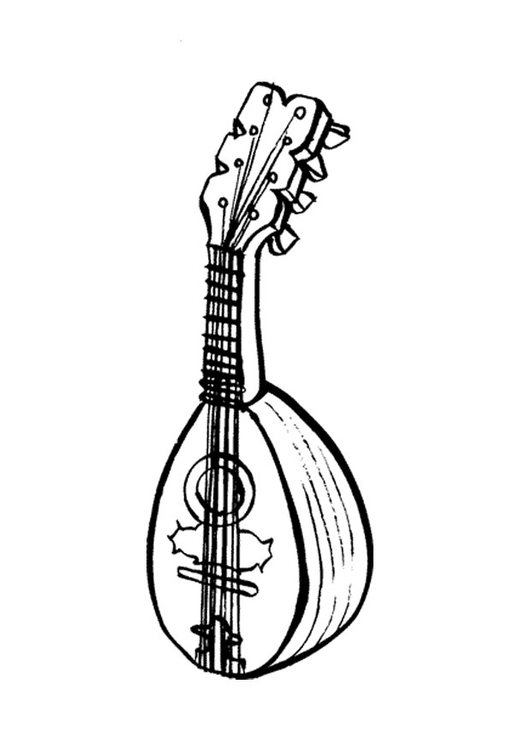 Disegno da colorare mandolino