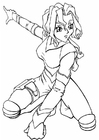 Disegno da colorare manga space girl