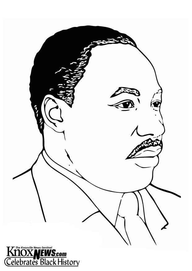 Disegno da colorare Martin Luther King, Jr
