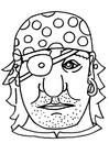 Disegno da colorare maschera pirata