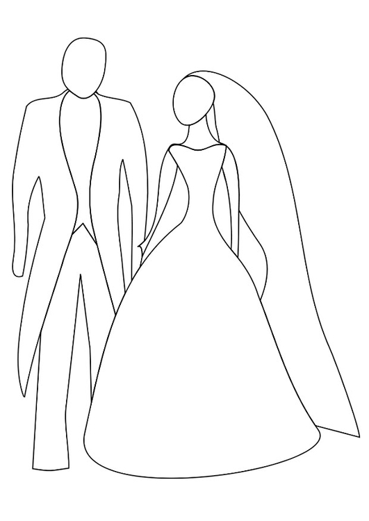 Disegno da colorare matrimonio