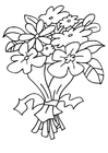Disegni da colorare mazzo di fiori